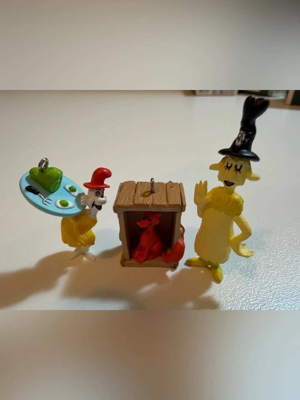 Vtg 2000 Hallmark Keepsake Ornament Dr. Seuss Green Eggs & Ham Miniature Set
